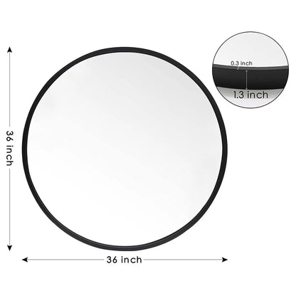 36 Inch stylish Round Metal Wall Mirror