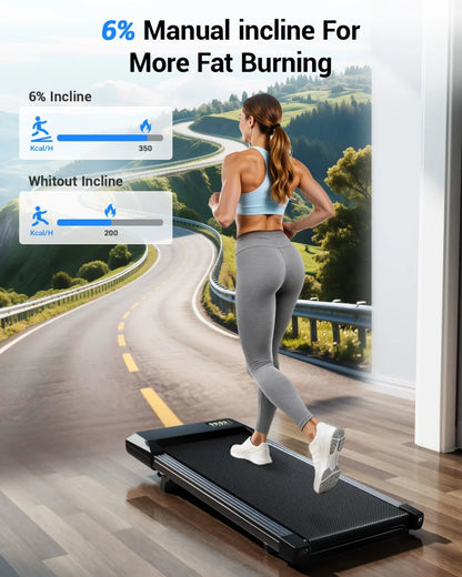Foldable 6% Slope Under Desk Treadmills