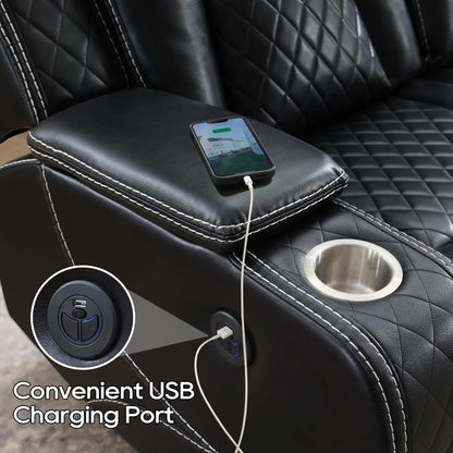 Power Reclining Sofa w/ Wireless Charger and Reading Light