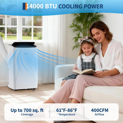 3-in-1 Portable 14,000 BTU Portable Air Conditioner