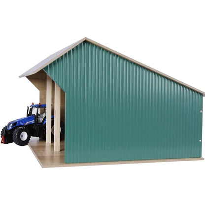 Plastic Storage Building with Open Front Design