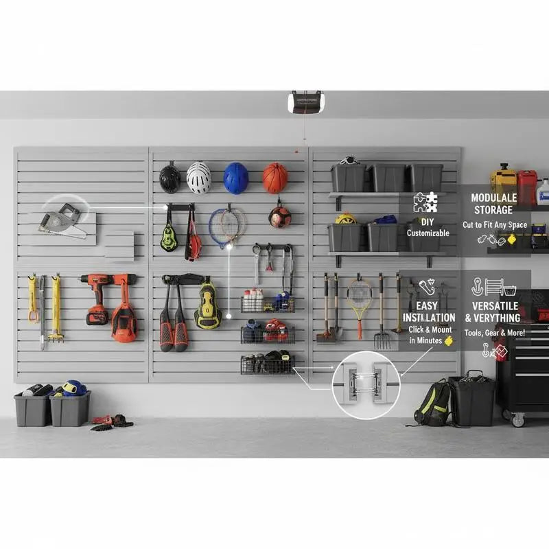 Tool wall 1230x1235x20mm grey wall organizer