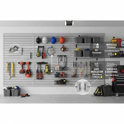 Tool wall 1230x1235x20mm grey wall organizer