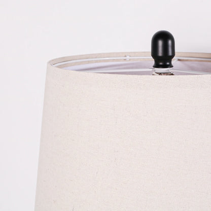 2 Pack 25-Inch Carved Geometric Ceramic Table Lamp