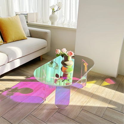 Colorful Acrylic Side Table 37.4 in (L) x 19.7 in (W) x 14.2IN (H)