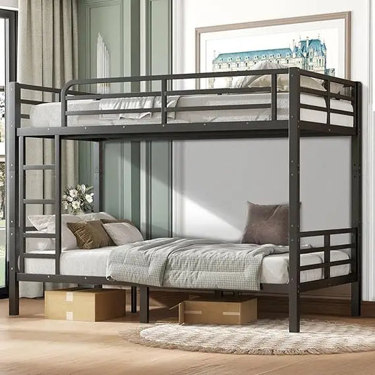Twin XL Over Twin XL Bunk Bed Frame for Adults/Teens