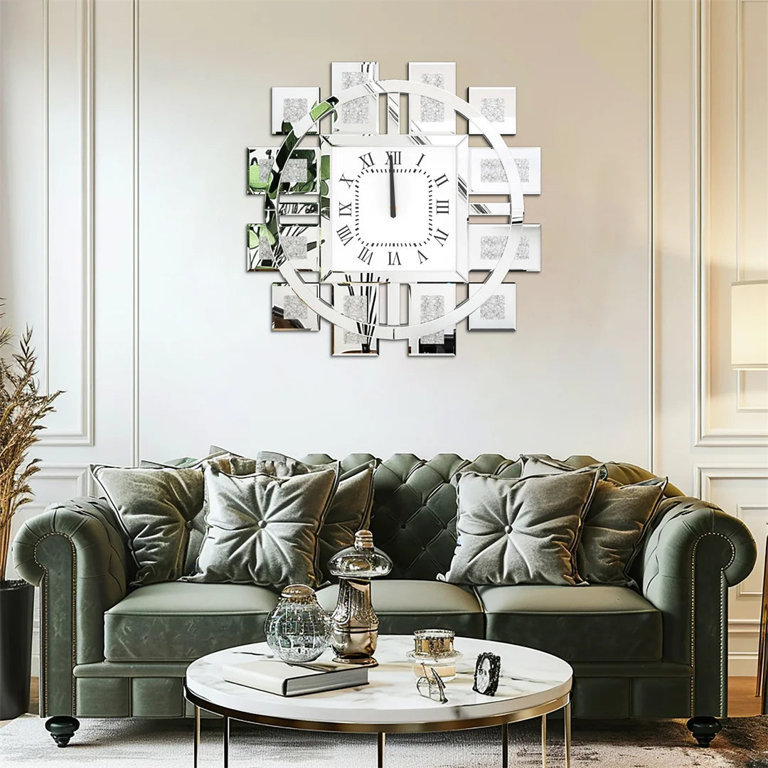 60CM Decorative Wall Clock Inlay Battery Operated