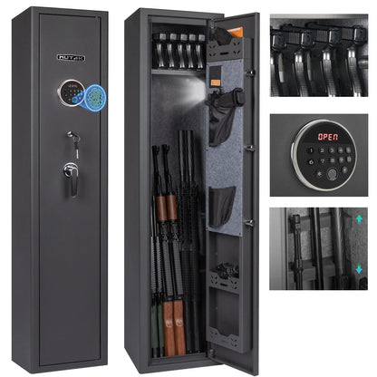 Mustak 3-8 Rifles Gun Safe for Home with Fingerprint/Keypad