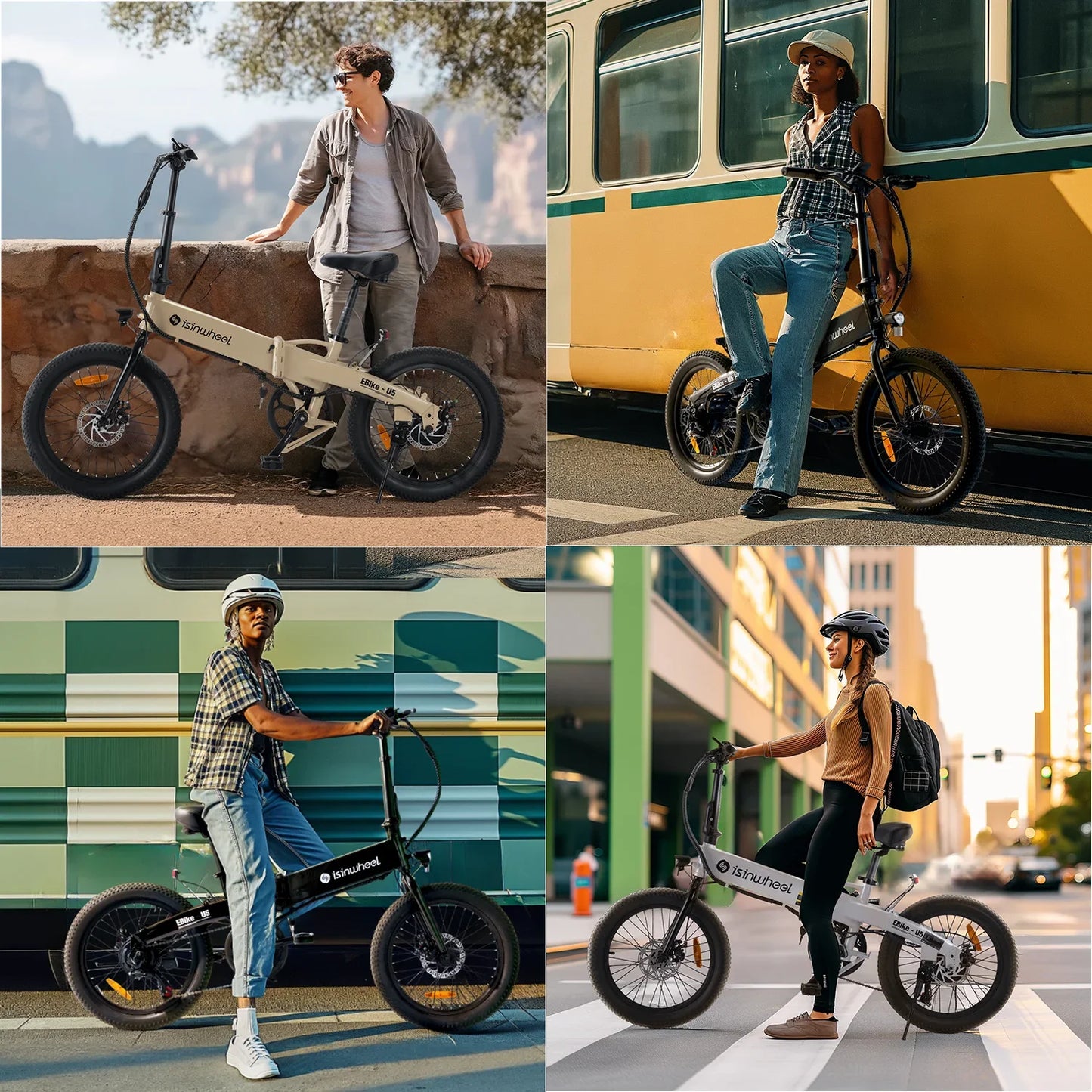 Foldable Electric Bicycle 20-inch tire with 5-Speed Transmission