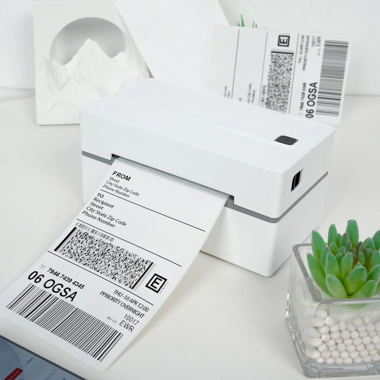 Portable Thermal Label Printer, No Ink Required