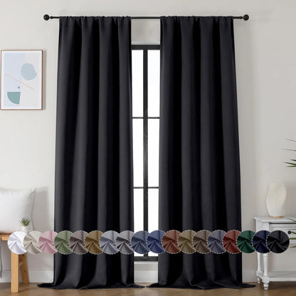 1 Panel Black Out Curtains Panels Drapes for Living Room Bedroom