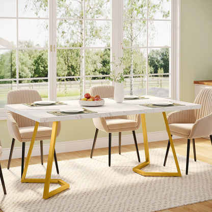 63-Inch Rectangular Dining Table for 4 to 6 people