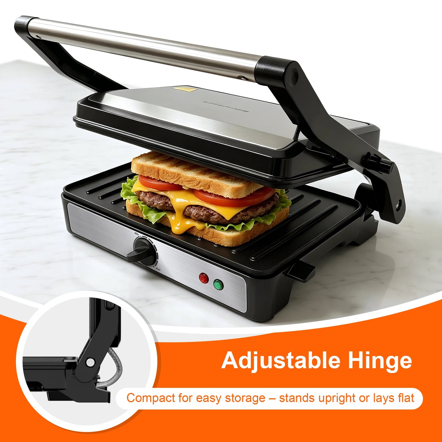 900W 2-Slice Sandwich Maker