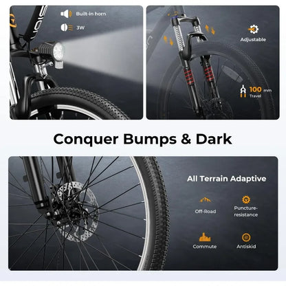 Electric Bike for Adults with Peak 500W Brushless Motor