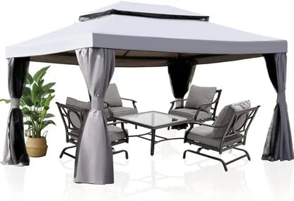 10x12 Gazebo Outdoor Canopy with Mosquito Netting