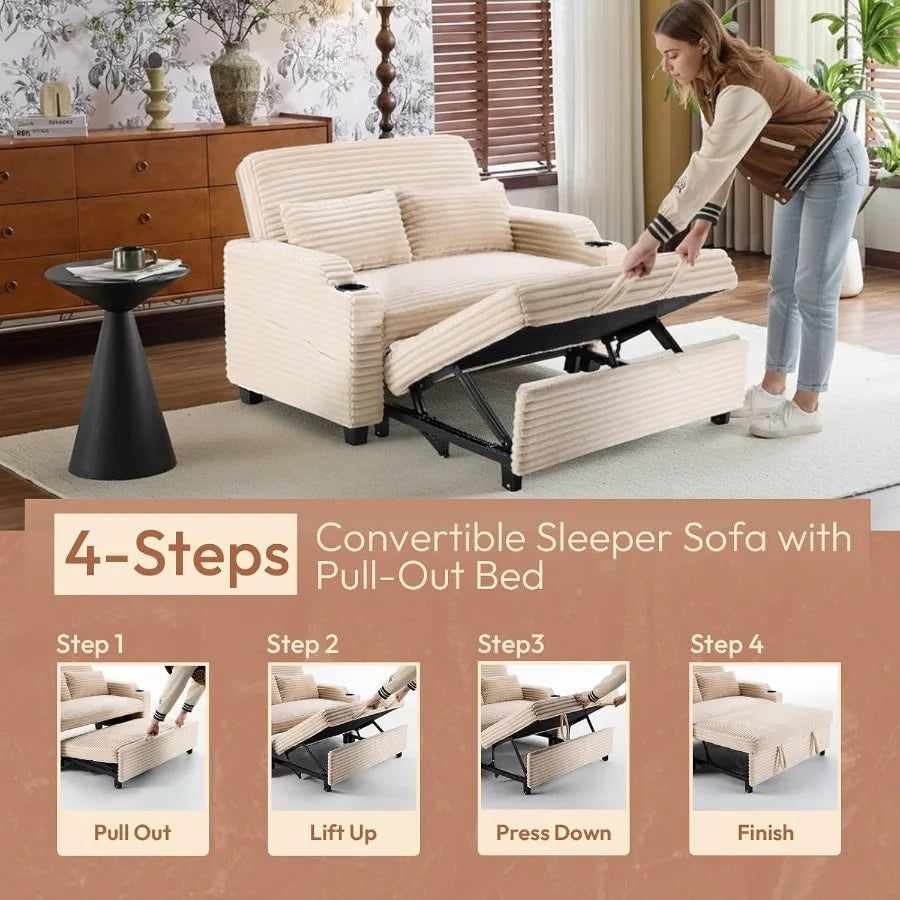Convertible Design Loveseat Sleeper Sofa
