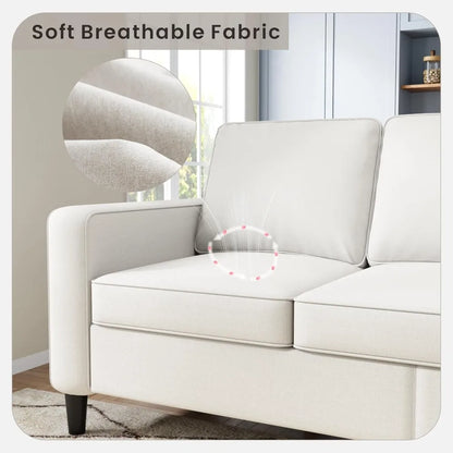 3 Seat L Shaped Sectional Sofa Couches with Storage