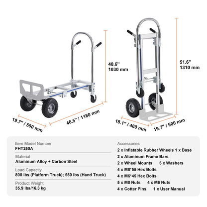 Heavy Duty Industrial Collapsible Dolly Cart