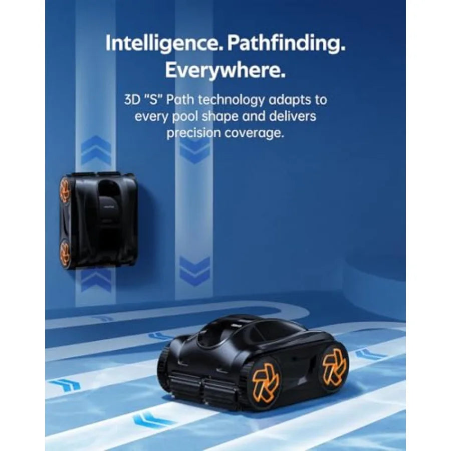 4-in-1 Robotic Pool Cleaner with Smart Navigation