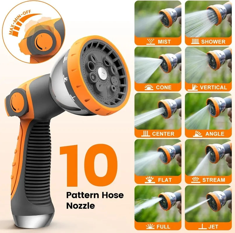 5/8” x 100ft, Auto Rewind, Heavy-Duty Wall-Mounted Outdoor Hose