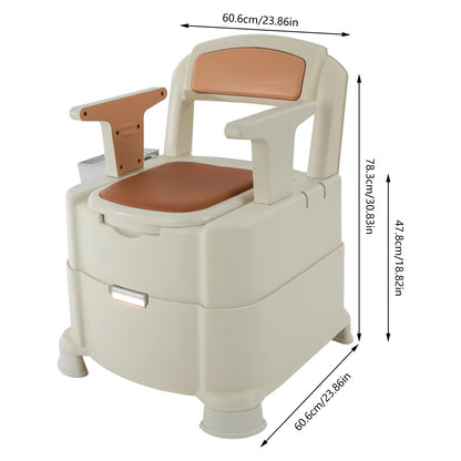 Bedside Commode Toilet with Sensor Night Light