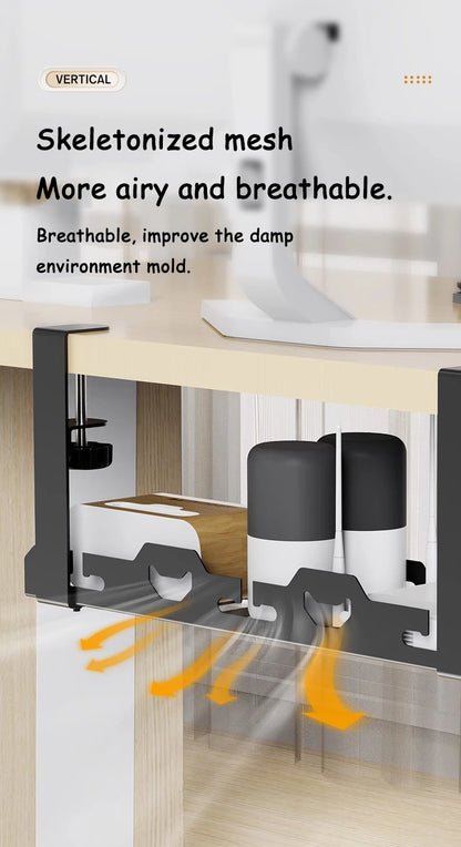 Telescopic Under Table Storage Rack Organizer