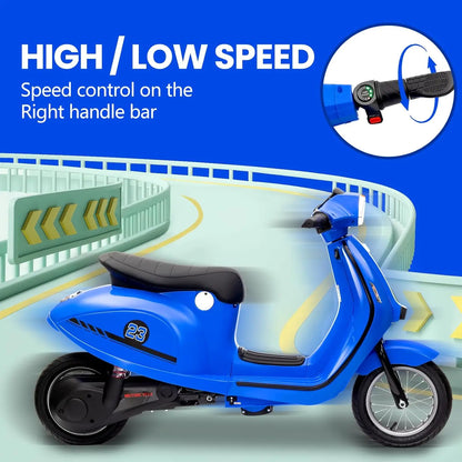 24V Electric Motorcycle for Kids 6-14 Years