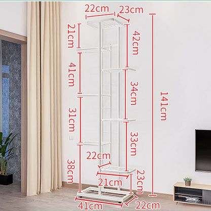 8 Tiers Metal Indoor Outdoor 9 Potted Plant Holders