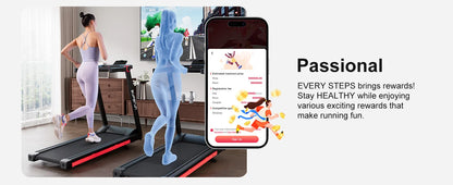 350lbs Adjustable Foldable Treadmill,10MPH Exercise Machine