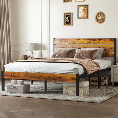Metal Platform Bed Frame No Box Spring Needed