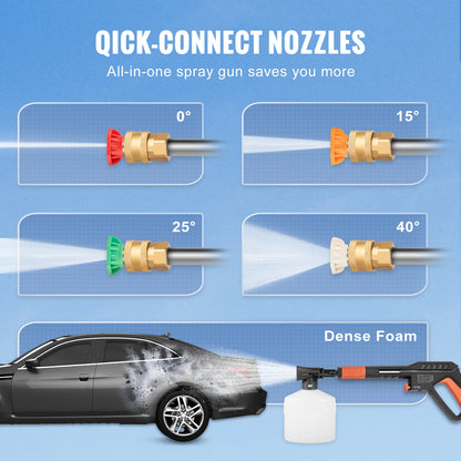 Electric Pressure Washer Power with Quick Connect Nozzles