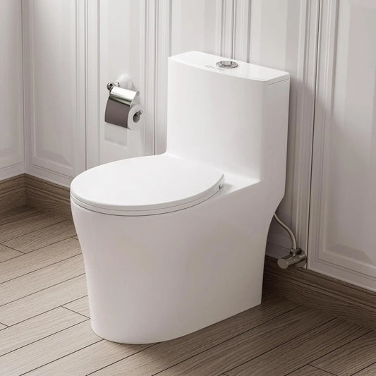 Quiet Dual & Powerful Flush Modern Toilet with Soft Close Seat