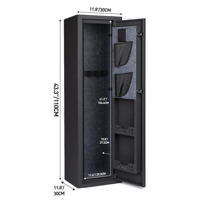 Mustak 3-8 Rifles Gun Safe for Home with Fingerprint/Keypad