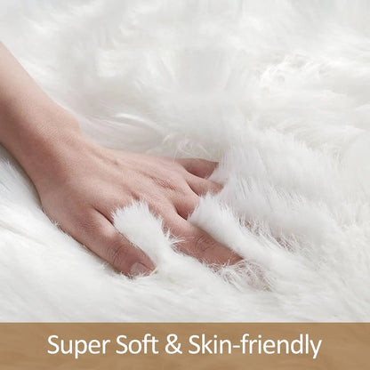10x12 Fluffy Black Sheepskin Area Rug