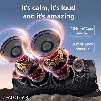 160W High Volume Portable Bluetooth Speaker