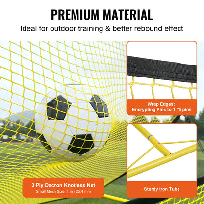 2 IN 1 Soccer Trainer Rebounder Net for Team Training