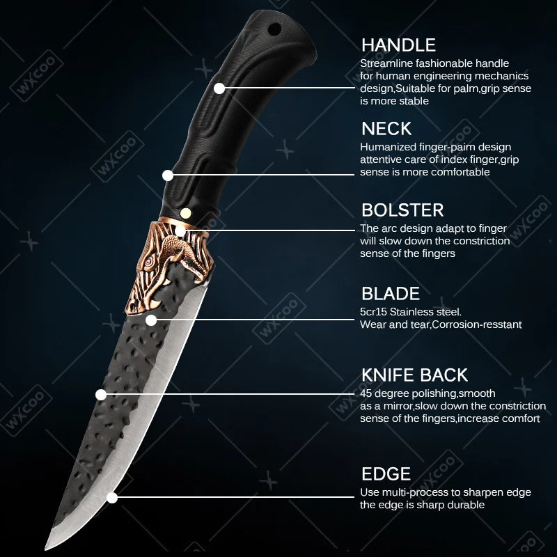 8PCS Stainless steel Professional Kitchen Chef Knife Set