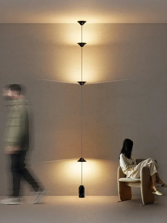 3 Head Hallway Background Wall Floor Lamp