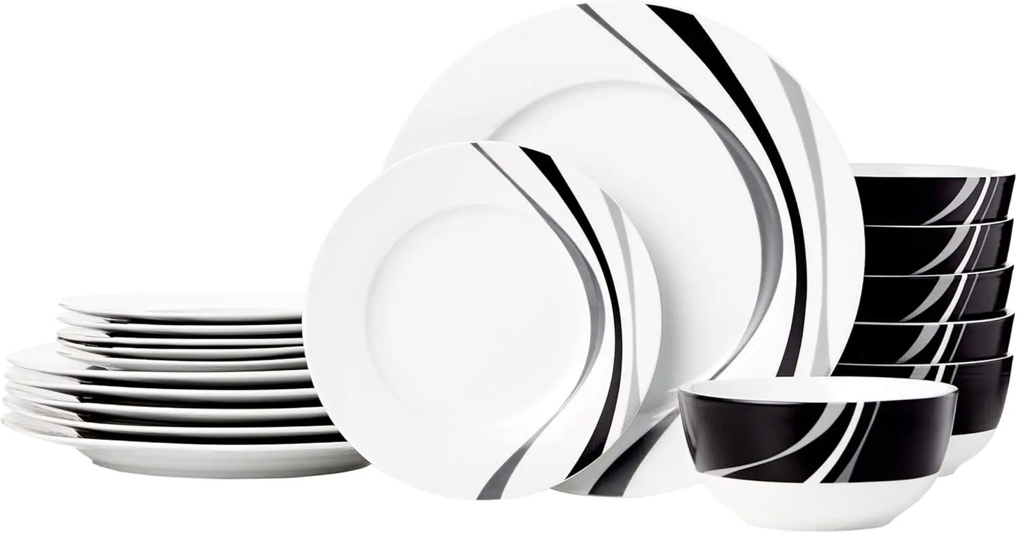 18-Piece Dinnerware Set, Microwave & Dishwasher Safe