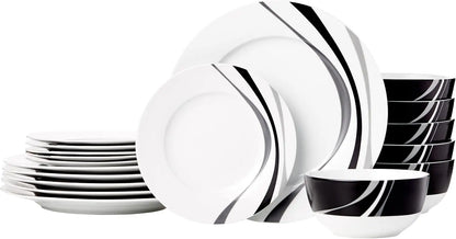 18-Piece Dinnerware Set, Microwave & Dishwasher Safe
