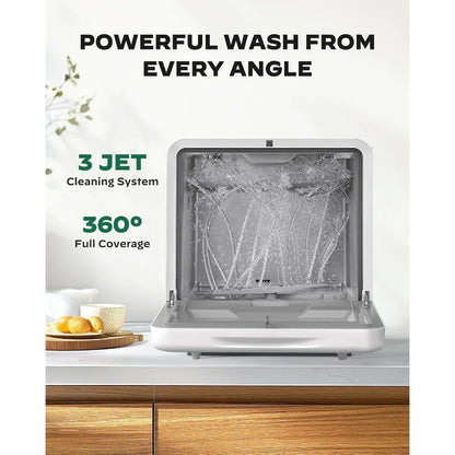Portable Mini Dishwasher with 5L Water Tank