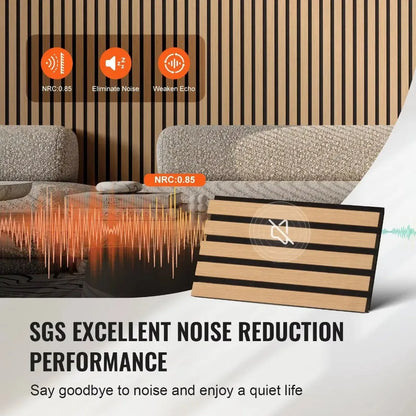7.9 x 94.5-inch 4 PCS Wood Slat Acoustic Panels