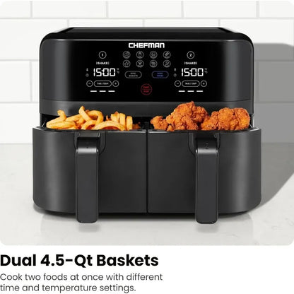 6 Quart Dual Basket Air Fryer - Digital Touchscreen