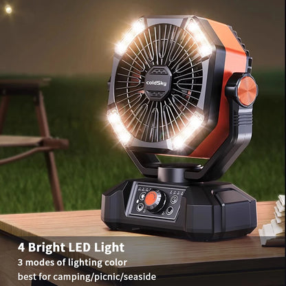 8 Speed Portable Outdoor Fan for Outdoor Camping and Fishing
