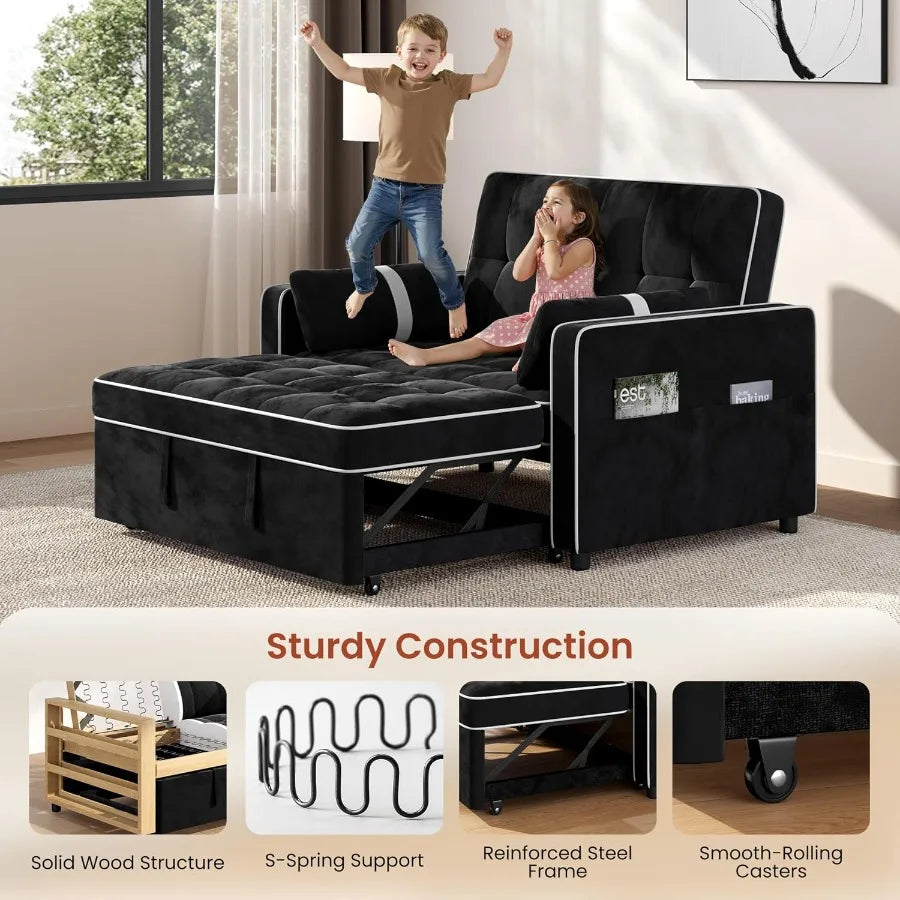 Sofa Bed Convertible Sleeper with USB Charging