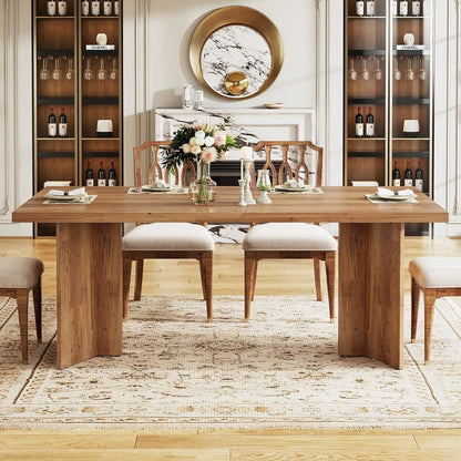 63-inch Farmhouse Kitchen Table with Large Tabletop