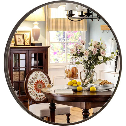 36 Inch stylish Round Metal Wall Mirror