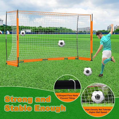 12×6 ft /6×4 ft Portable Collapsible Soccer Goal