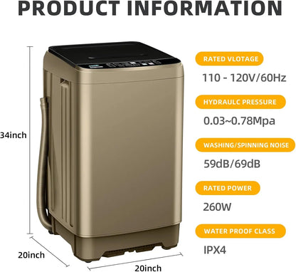 2.3 Cu. Ft. Customizable Portable Washing Machine Program