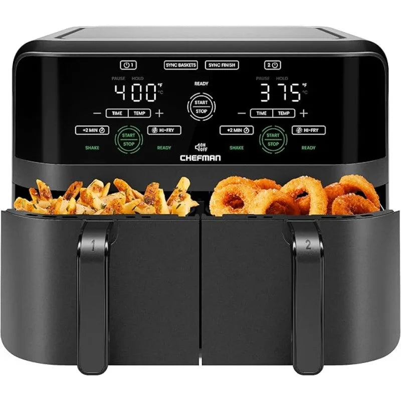6 Quart Dual Basket Air Fryer - Digital Touchscreen